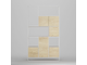 Стеллаж Tetris 1 white светлый дуб