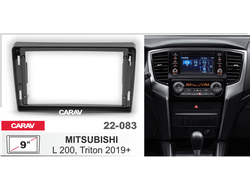 ПЕРЕХОДНАЯ РАМКА ДЛЯ УСТАНОВКИ АВТОМАГНИТОЛЫ CARAV 22-083: 9&quot; / 230:220 x 130 mm / MITSUBISHI L 200, Triton 2019+  (Incar RMS-FC452)