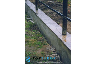 Ленточный фундамент для забора