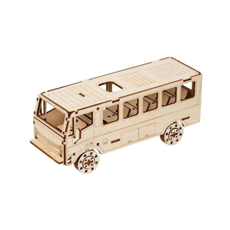 Сборная модель деревянная REZARK Пазл 3D фанера автобус, BIR-005