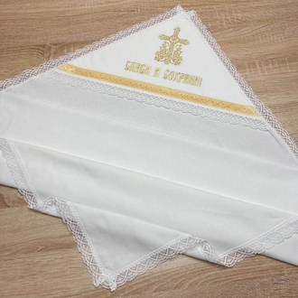 Крестильная пеленка Семейные ценности фланель, фото 2