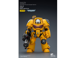 Терминатор Имперских Кулаков (Warhammer 40K) - КОЛЛЕКЦИОННАЯ ФИГУРКА 1/18 Imperial Fists Terminator with Power Fist and Assault Cannon (JT03172) - JOYTOY