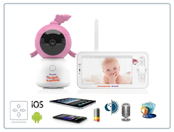 Видеоняня Ramili Baby RV100NUSHA Нюша, Малышарики, с креплением, Wi-Fi моторизированная видеоняня с креплением + монитор с диагональю 12,7 см., интерком, DVR, 2k