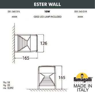 Светильник настенный Fumagalli ESTER WALL DS1.560.000