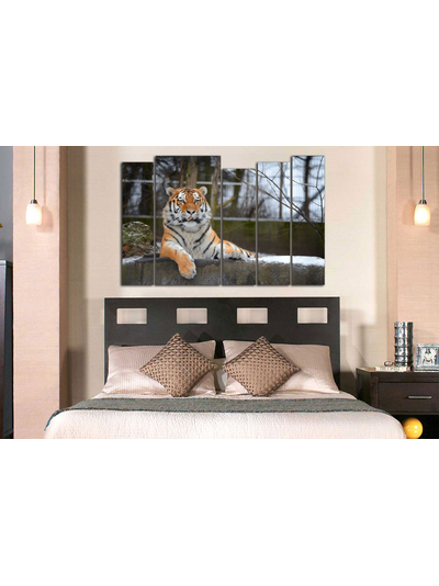 Модульная картина "Спокойный тигр"