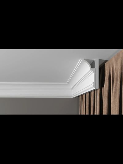 Потолочный плинтус DECOR-DIZAYN DD517, из дюрополимера, под покраску, ударопрочный, 2 метра