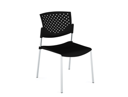 Кресло BUTTERFLY пластик черный/хром