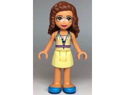 Friends Olivia Nougat - Bright Light Yellow Dress and Blue Shoes, n/a (frnd350)