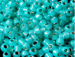 Toho 11/0 2104 Silver-Lined Milky Teal / Молочный чирок с серебряной линией внутри