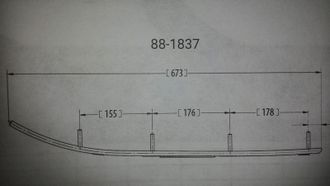 Коньки SPI 88-1837 для снегохода Polaris 550 IQ SHIFT (2009-2013) 600 IQ SHIFT (2009-2012) 800 SWITCHBACK (2009-2012) TRAIL RMK (2007-2010) и др (2875954, 2878820)