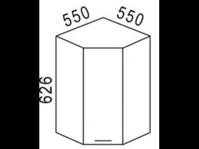 Шкаф угловой ВУ550 Эра Дуб Горный (Эра)