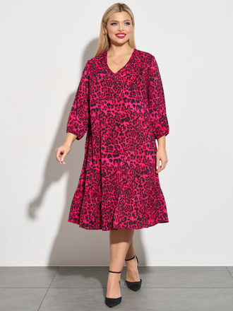 Платье 0229-1 розовая фуксия