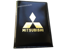 Кожаная обложка для авто документов с логотипом авто