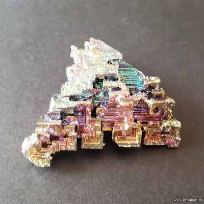 Висмут — кристаллы с побежалостью 53*50*16мм