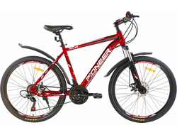 PIONEER PULSE 26'' Cherry  (21 скорость, Shimano, диск. тормоза)