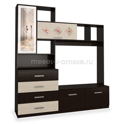 ШМ732 Стенка Эмма. Размер: 2000х2205х520. ТВ-ниша: 1184х1018.