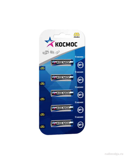 Пальчиковая алкалиновая батарейка Космос AA 1.5V Alkaline Battery [ по 20 шт ]