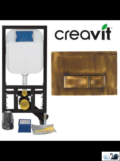 Инсталляция Creavit GR5003.01 с кнопкой Ore GP3007.00 бронза матовая купить в магазине Маруся