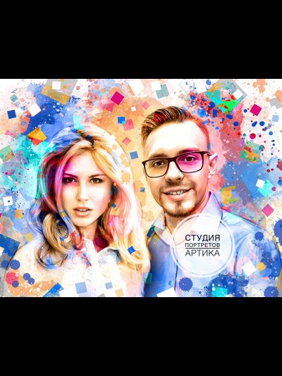 Портрет в Стиле Нео 2 человека