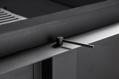 Каминная топка Дельта 800 RB два стекла правая принтинг черный шамот, Экокамин (Россия)