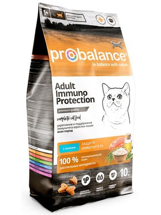 Сухой корм для кошек Probalance (Пробаланс)  Immuno с лососем, 10 кг