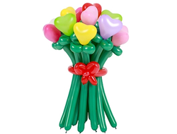 Букет "Разноцветные сердечки"