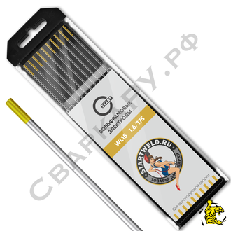 Электрод вольфрамовый Старт золотой WL15 ф1.6х175мм