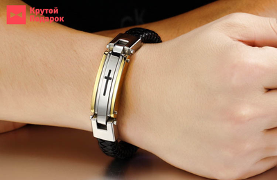 браслет с крестом