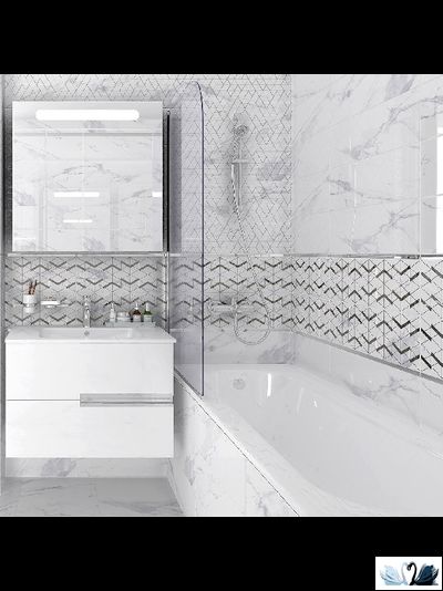 Плитка настенная Laparet Lord белый 20 х 60 см