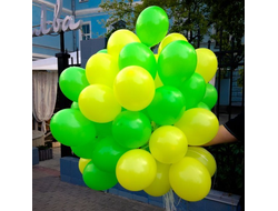 10 шаров Желто-салатовый