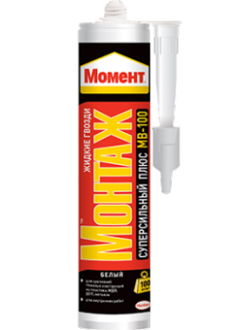 Клей "Момент Монтаж" суперсильный, МВ-70, цвет белый, 400 гр.