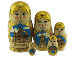 Матрёшка Москва 5-и кукольная 100*50 с росписью