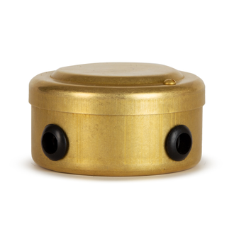 Ретро розетка металлическая золото/белый (Vintage-brass)