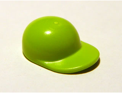 Minifigure, Headgear Cap - Short Curved Bill, Lime (4485b / 4457911 / 4567911)