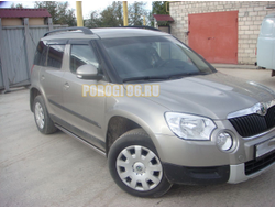 Защита штатного порога d60 для Skoda Yeti