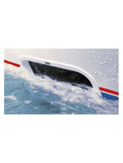 Иллюминатор глухой из анодированного алюминия Gebo Standard 81.10.86.02 600х175 мм белый акриловое стекло