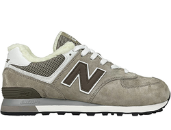 New Balance 574 Sand Deep Brown с мехом
