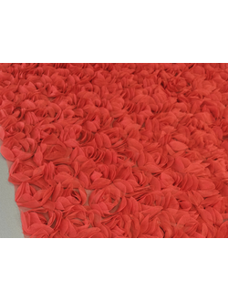 Обьемные розы на сетке КРАСНЫЙ