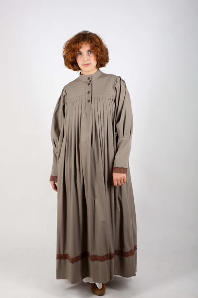 Платье «Поморское» Оливковое - шерсть смесовая