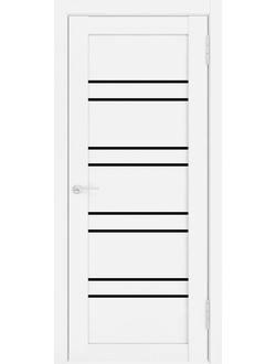 Комплект двери "PR-19" Белая Чёрное стекло