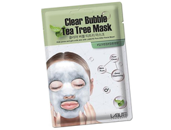 Маска тканевая пузырьковая Labute Clear Bubble Tea Tree Mask  с экстрактом чайного дерева