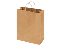 Крафт пакет с ручками 23х8х18 см