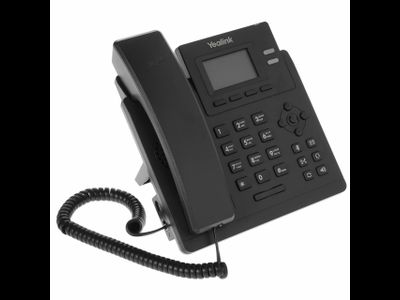 Телефон Yealink SIP-T31P черный, проводной, DHCP, DNS, IP, L2TP, конференц-связь, дисплей