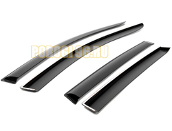 Дефлекторы окон AutoFlex, литьевой ПММА для Renault Logan II 2014-