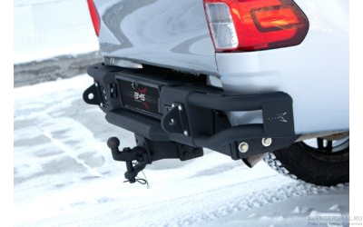 Бампер силовой задний BMS ALFA для Tayota Hilux 2015-2024