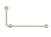 Поручень угловой (90°) 800х400 мм левый