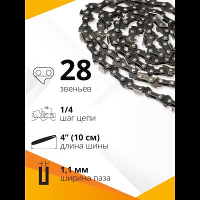 Пильная цепь NAPA castor mini - 28 звеньев.