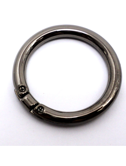 Кольцо-карабин на винтах 4 см темный никель