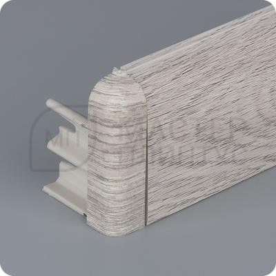 Плинтус с кабель-каналом Comfort Classic 80 80х16х2200 мм. Дуб серый 406