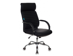 Кресло руководителя Бюрократ T-8010SL/BLACK черный искусственная кожа крестовина хром